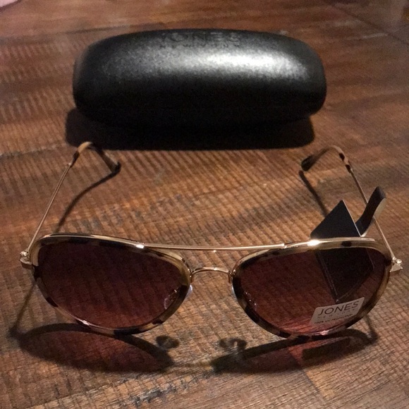 🦉FINAL PRICE🦉 NWT~ JONES NEW YORK TORTOISE AVIATOR SUNGLASSES - Picture 7 of 9